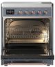 Ilve® Majestic III 30" Blue Gray Pro Style Induction Range with Solid Door and Copper Trim-1