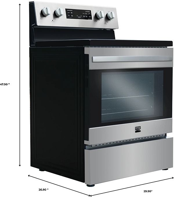 Kenmore® 30" Black and Fingerprint Resistant Stainless Steel Freestanding Electric Range with Air fry-1