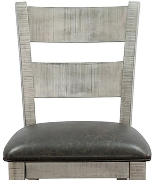 Sunny Designs™ Alpine Gray/Black 30" Ladderback Bar Stool-2