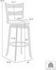 Armen Living Blair Creamy Neutral/Wheat Swivel Bar Stool-3