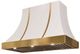AGA Cascade 36" Piccadilly Red Wall Mounted Range Hood  with Polished Brass Trim-0