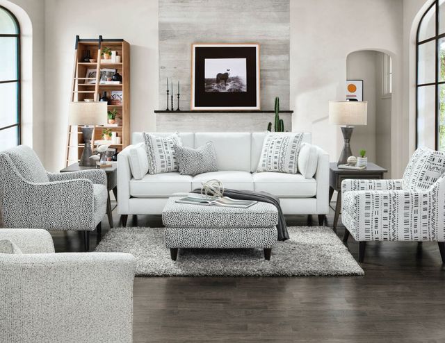 Fusion Furniture Winston Salt Chit Chat Domino Gray Swivel Chair-1
