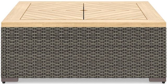 homestyles® Boca Raton Brown Outdoor Coffee Table with Removable Top-1