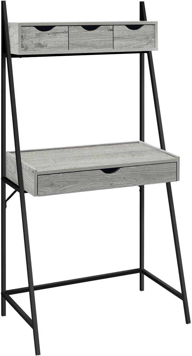 Monarch Specialties Inc. 32"L Grey and Black Metal Computer Desk-1