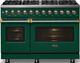 Viking® 5 Series 48" Ivy Pro Style Dual Fuel (NG) Range with Brushed Brass Trim-2