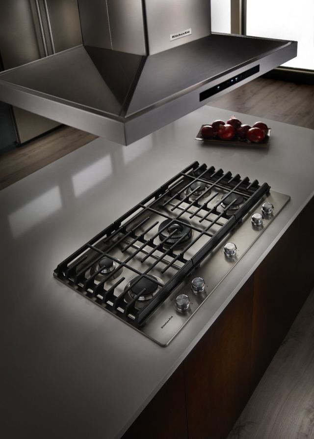 KitchenAid® 36'' Stainless Steel Gas Cooktop-5
