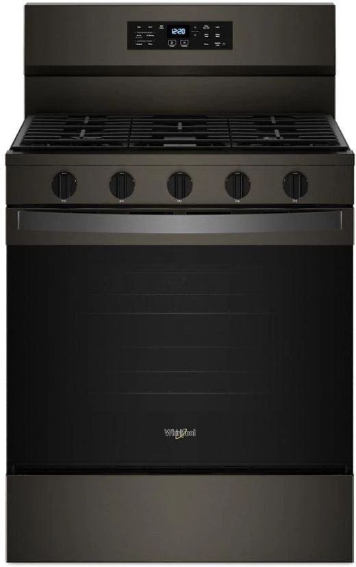 Whirlpool® 30" Black Stainless Steel Freestanding Gas Range-0