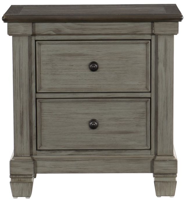 Homelegance® Weaver Coffee/Antique Gray Nightstand-2
