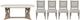 Bernards Citrus Heights 5-Piece Cement/Sand Trestle Table Dining Set-0