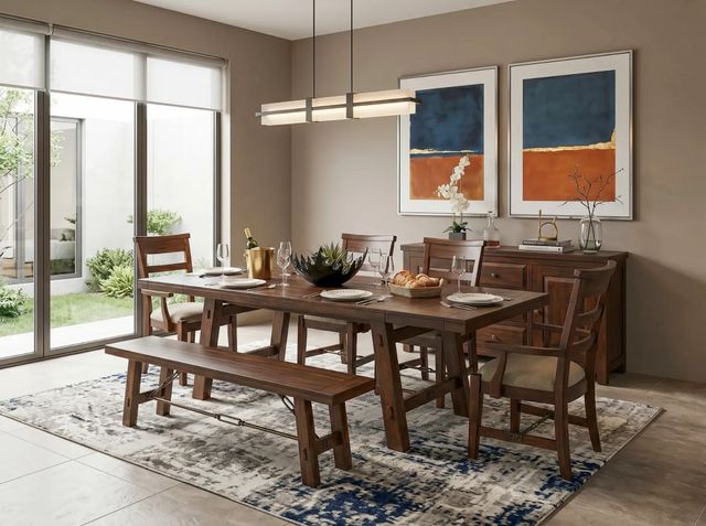 Sunny Designs™ Tuscany Vintage Mocha Extension Dining Table with Turnbuckle-1