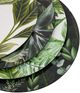 A & B Home 4-Piece Black/Green Botanical Print Charger Plates-1