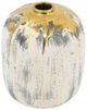 A & B Home Gold/Gray Round Ceramic Flower Vase -0
