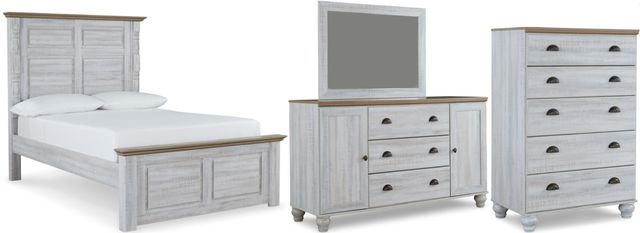 Signature Design by Ashley® Haven Bay 4-Piece Two-Tone Queen Panel Bed Set-0