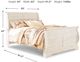 Signature Design by Ashley® Willowton Whitewash Queen Sleigh Bed-1