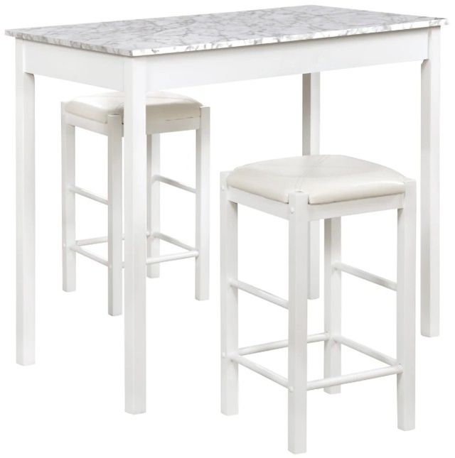 Linon Lancer 5-Piece White Tavern Set-3