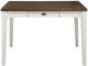 TEI Kelsey Dark Oak Gathering Table with White Base-1