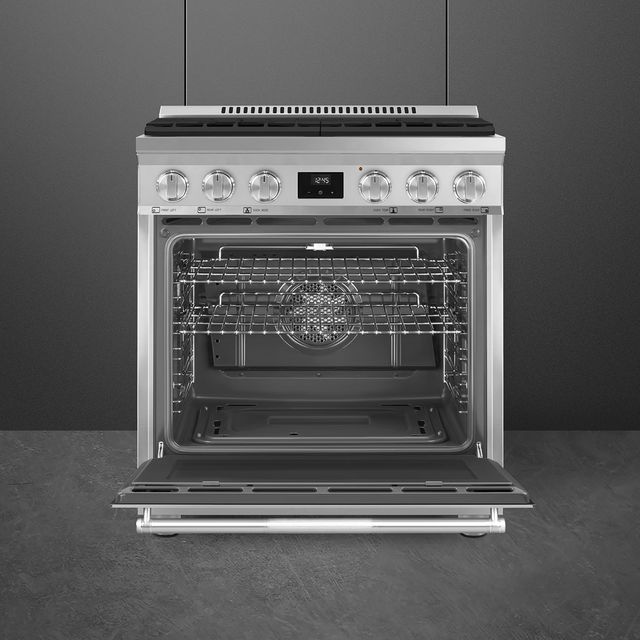 Smeg Professional 30" Stainless Steel Pro Style Gas Range-1