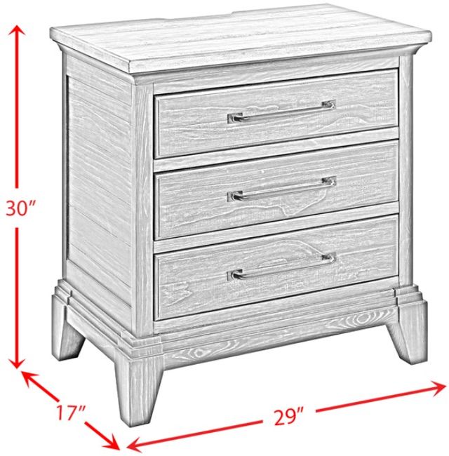 Elements International Montrose Brown/Espresso Nightstand-2