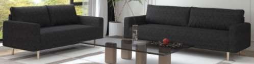 Furniture of America® Elverum 2-Piece Black Living Room Seating Set-0