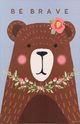 Stylecraft Bear Brave Brown/Green Wall Art-1