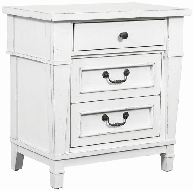Emerald Home Stoney Creek Antique White Nightstand-0