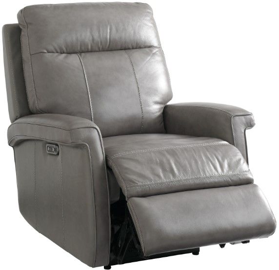 Bassett® Furniture Club Level Matthews Pewter Leather Wallsaver Power Recliner-2
