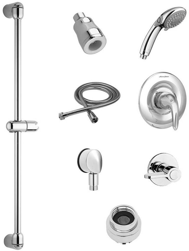 American Standard Flash™ Polished Chrome Commercial Shower System Kit-0