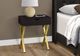 Monarch Specialties Inc. Espresso 24" Accent Table Table with Gold Metal Legs-2