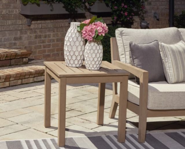 Signature Design by Ashley® Hallow Creek Driftwood Outdoor Resin End Table-4
