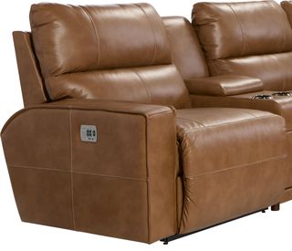 La-Z-Boy® Maddox Camel Power Left-Arm Facing Recliner with Headrest and Lumbar