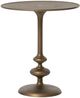 Four Hands Marlow Matchstick Aluminum Matte Brass Pedestal Table-0