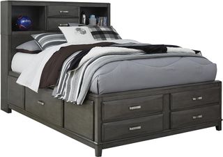 Signature Design by Ashley® Caitbrook Gray Full 7-Drawer Storage Bookcase Bed