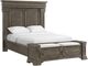 Elements International Kings Court Gray Queen Panel Storage Bed-0