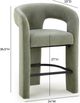 TOV Furniture Malone Green Chenille Counter Stool-1