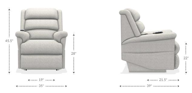 ●PLATINUM PLAYAZ La-Z-Boy® Astor Platinum Power Lift Recliner with Headrest