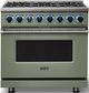 Viking® 7 Series 36" Eucalyptus Pro Style Dual Fuel Range-3