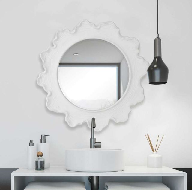 Uttermost® Sea Coral White Round Mirror-1