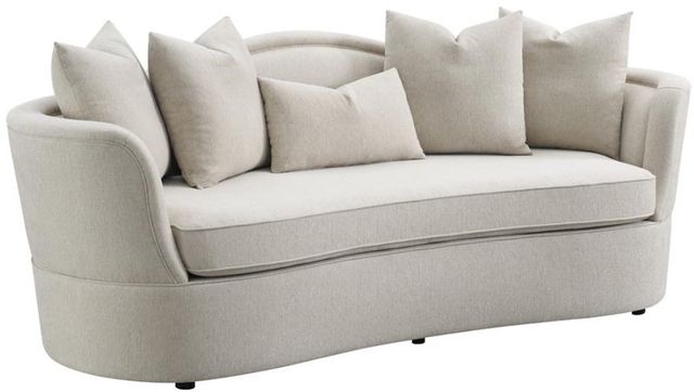 Coaster® Kamilah 2-piece Beige Upholstered Living Room Set with Camel Back-1