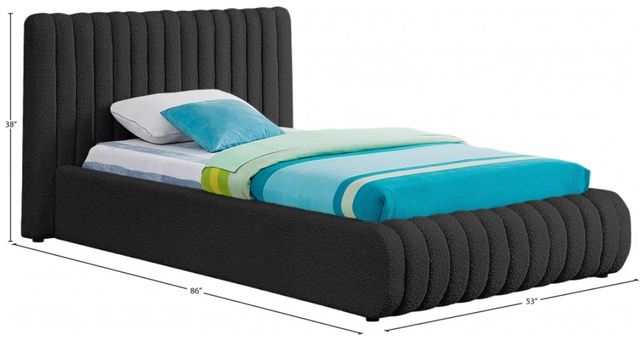 Meridian Furniture Nash Black Twin Upholstered Panel Bed-3