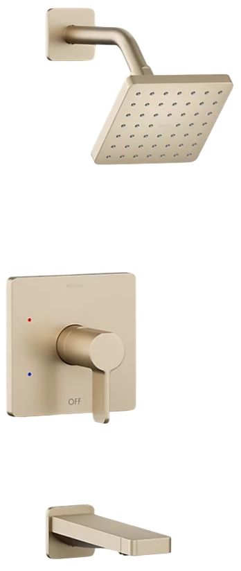 KOHLER® Parallel® Rite-Temp® Vibrant Brushed Bronze 2.5 GPM Bath and Shower Trim Kit-0
