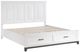 Homelegance® Garretson Metallic Gray/White California King Panel Bed with Footboard Storage-3