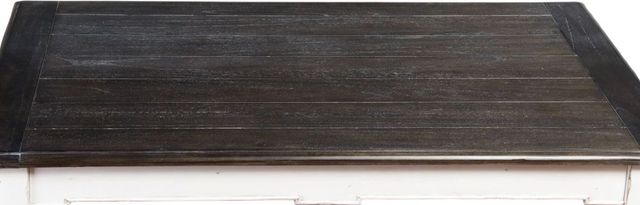 Sunny Designs™ European Cottage Weathered Brown Coffee Table with Antique White Base-2