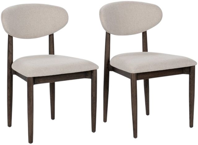 Classic Home Tiber 2-Piece Toasted Brown Upholstered Dining Chair Set-0