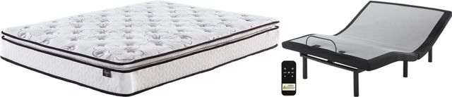 Sierra Sleep® by Ashley® Bonnell 2-Piece 10" Hybrid and Good Adjustable Base King Mattress Set-0