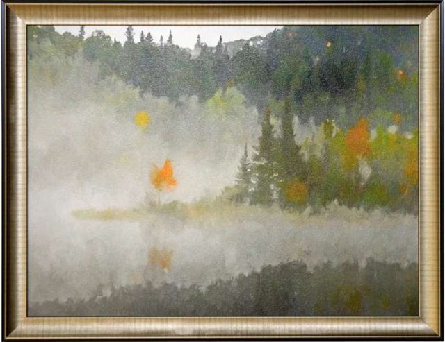 Stylecraft Misty Isle Black/Brown/Gray/Green/Light Gray Wall Art -0