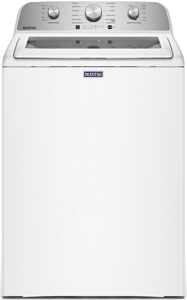 Maytag® 4.7 Cu. Ft. White Agitator Top Load Washer with Extra Power Cycle-0