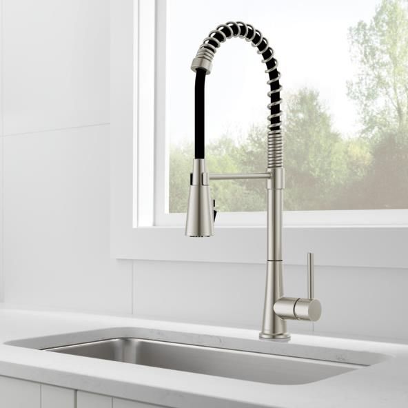 Peerless Precept® Stainless Single Handle Commercial Style Kitchen Faucet-1