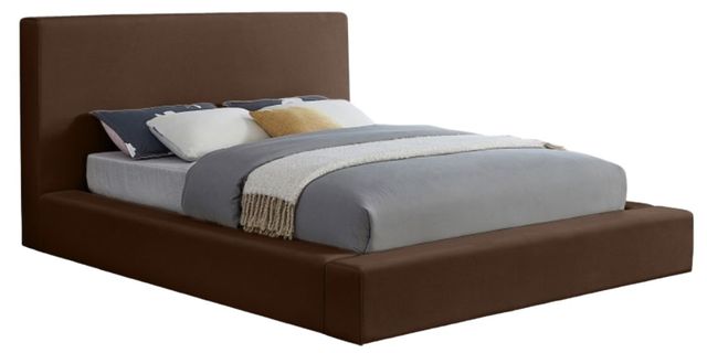 Meridian Furniture Dorian Brown King Upholstered Panel Bed-0