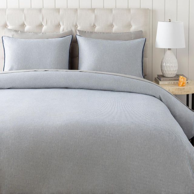 Surya Jessie Navy/Cream King/California King Duvet Set-0