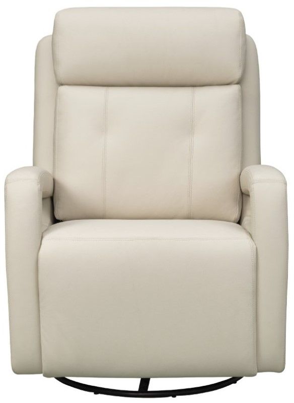 BarcaLounger® Gilbert Troy Cream Leather Power Swivel Glider Recliner-3